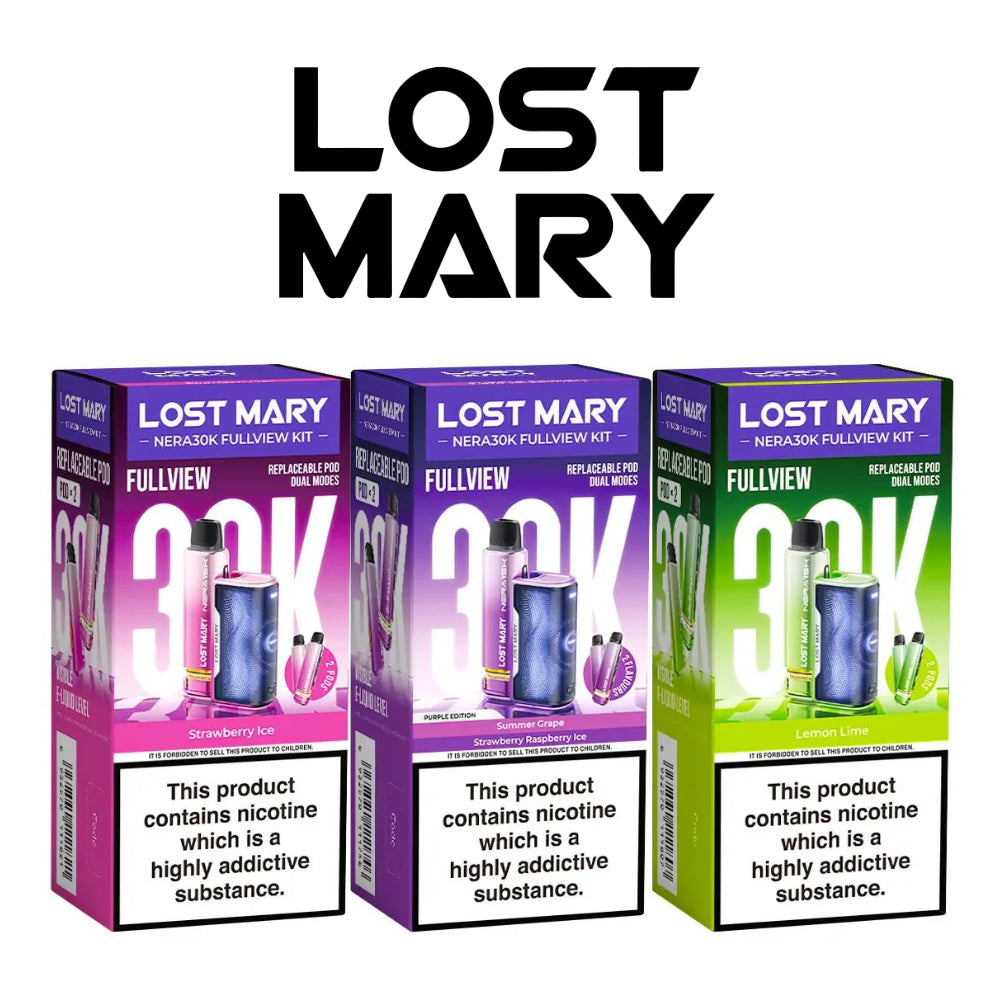 lost mary nera 30k fullview prefilled pod kit Lost Mary Nera 30K Prefilled Kit