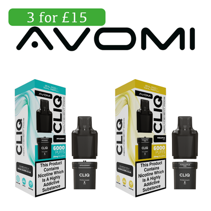 Avomi Cliq Pre-filled Pods - Oxford Vapours - Begin Your Vaping Journey With Oxford Vapours
