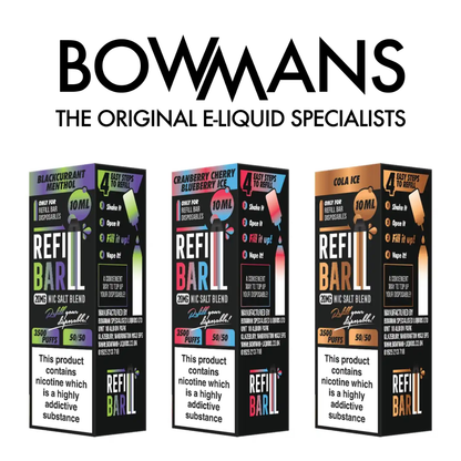 Bowmans Refill Bar 10ml Nic Salts