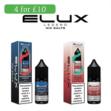 Elux Legend 10ml Nic Salts - Oxford Vapours - Begin Your Vaping Journey With Oxford Vapours