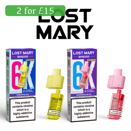 Lost Mary BM6000 Prefilled Pods - Oxford Vapours - Begin Your Vaping Journey With Oxford Vapours