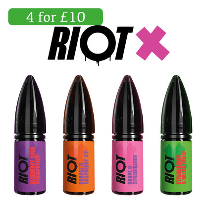 Riot X 10ml Nic Salt - Oxford Vapours - Begin Your Vaping Journey With Oxford Vapours