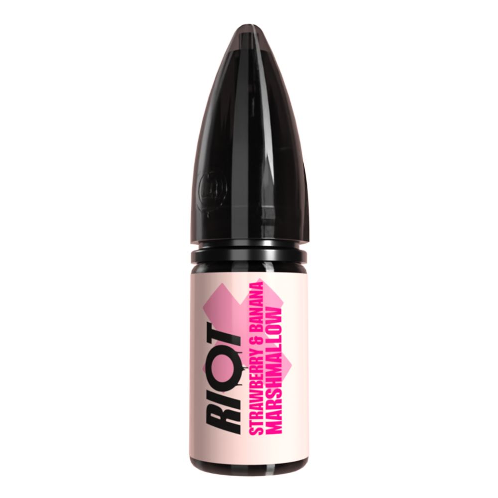 Strawberry & Banana Marshmallow 10ml Nic Salt by Riot X - Oxford Vapours - Begin Your Vaping Journey With Oxford Vapours