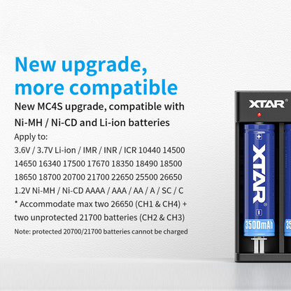 Xtar MC4S Charger - Oxford Vapours - Begin Your Vaping Journey With Oxford Vapours