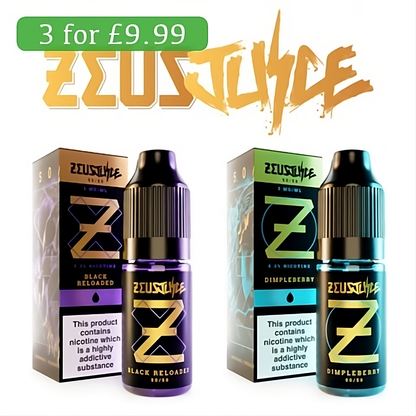 Zeus Juice 10ml Freebase Nicotine - Oxford Vapours - Begin Your Vaping Journey With Oxford Vapours