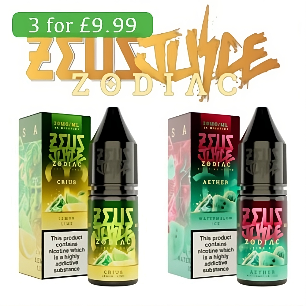 Zeus Juice Zodiacs 10ml Nic Salts - Oxford Vapours - Begin Your Vaping Journey With Oxford Vapours