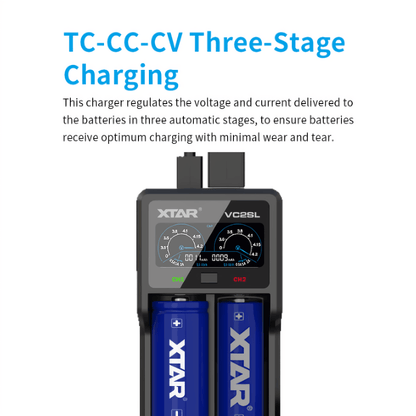 Xtar VC2SL Charger - Oxford Vapours - Begin Your Vaping Journey With Oxford Vapours