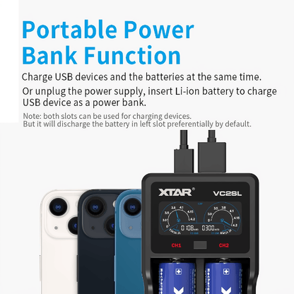 Xtar VC2SL Charger - Oxford Vapours - Begin Your Vaping Journey With Oxford Vapours