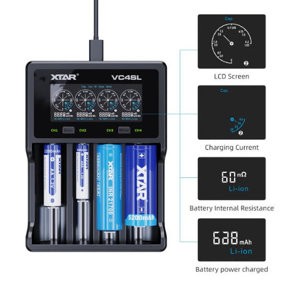 Xtar VC4SL Charger - Oxford Vapours - Begin Your Vaping Journey With Oxford Vapours
